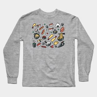 All You Can Eat - Japanese Food Pattern Long Sleeve T-Shirt